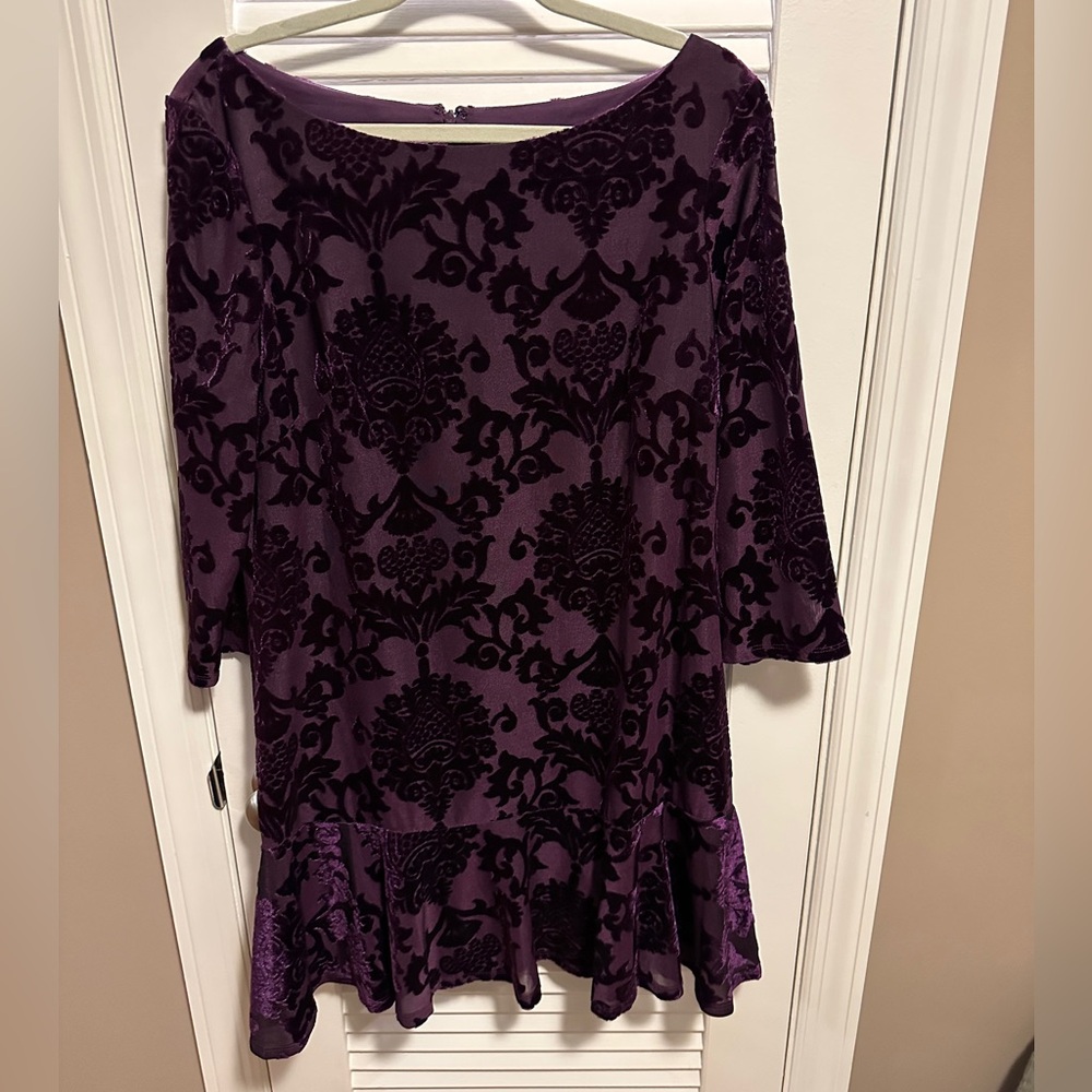 Vince Cumuto burnout velvet dress